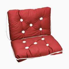 Kapock cushion, double, wine red