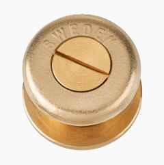 Plug, brass, 33 mm