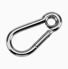 Carabiner with eyelets, 10 x 100 mm