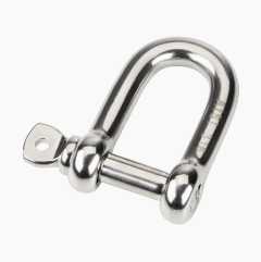 Shackle straight, stainless, 10 x 38 mm