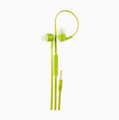 In-ear headphones, 3.5 mm jack, green