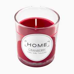 Scented candles in glass, cranberry